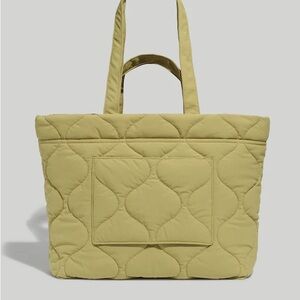 MADEWELL | The MWL (Re)sourced Ripstop Nylon Tote Bag: Quilted Edition Olive
